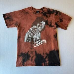 Y2K Vintage So Cal Tee Shirt Men’s Medium Streetwear Skull TieDye Burgundy Black